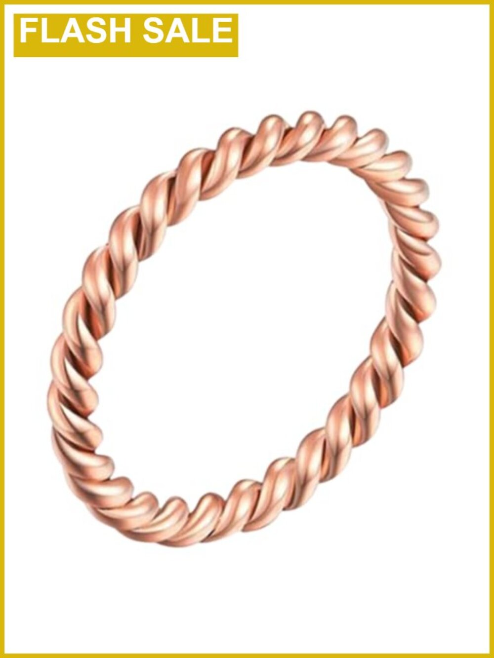 Copper Twisted Tensor Ring Stackable Band Jewelry